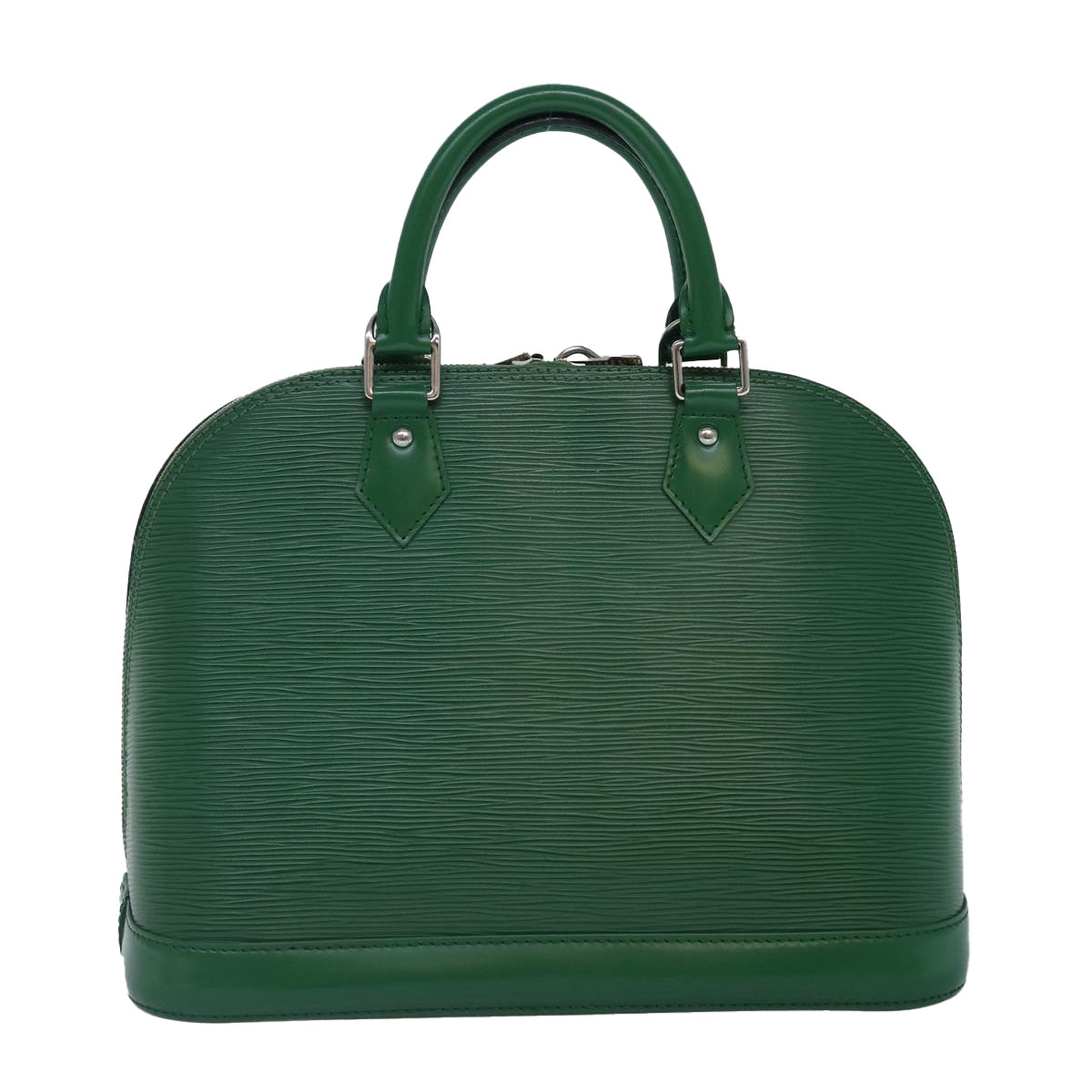 Louis Vuitton Alma Green Calfskin Hand Bag