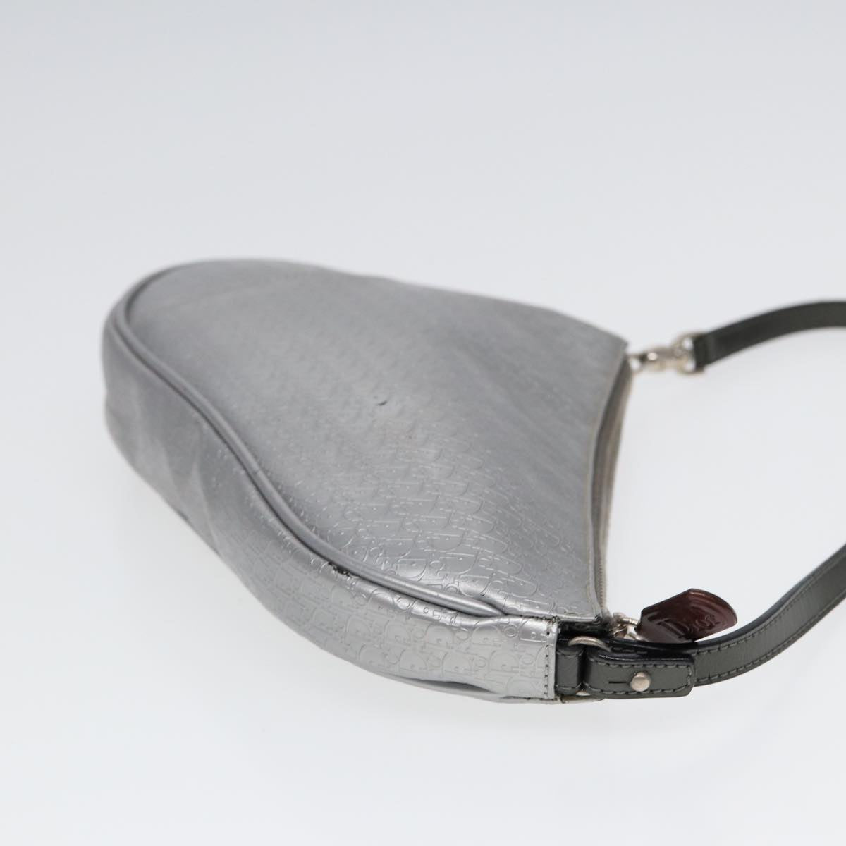 Dior Saddle Silver Canvas Clutch Bag