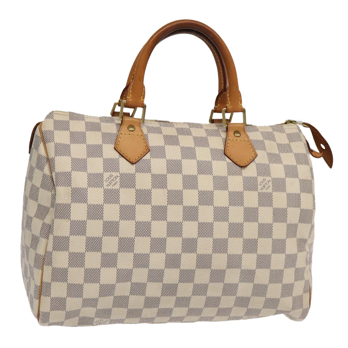 Louis Vuitton Speedy 30 White Canvas Hand Bag