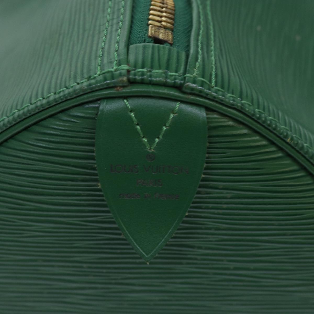 Louis Vuitton Keepall 45 Green Leather Travel Bag