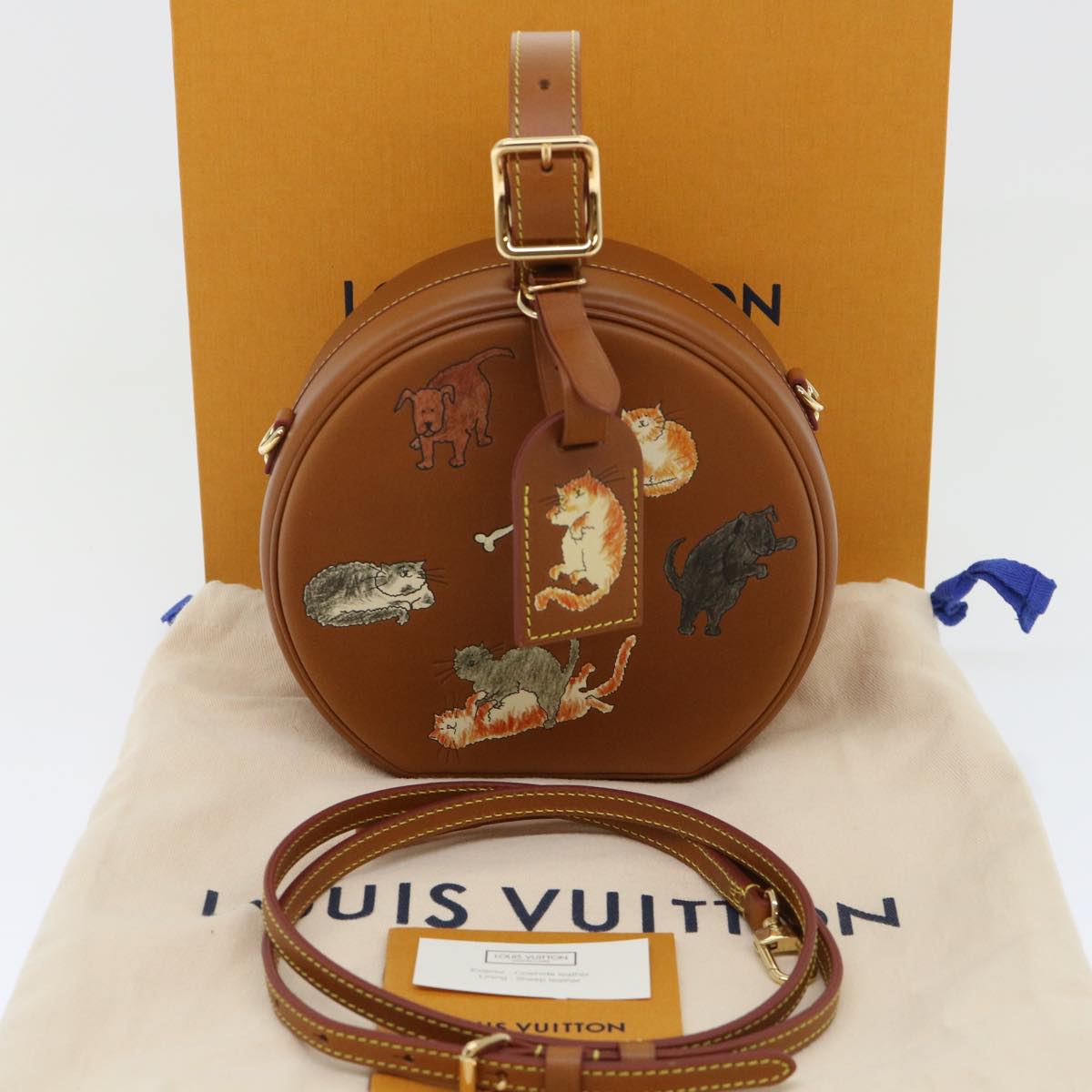 Louis Vuitton Brown Leather Shoulder Bag