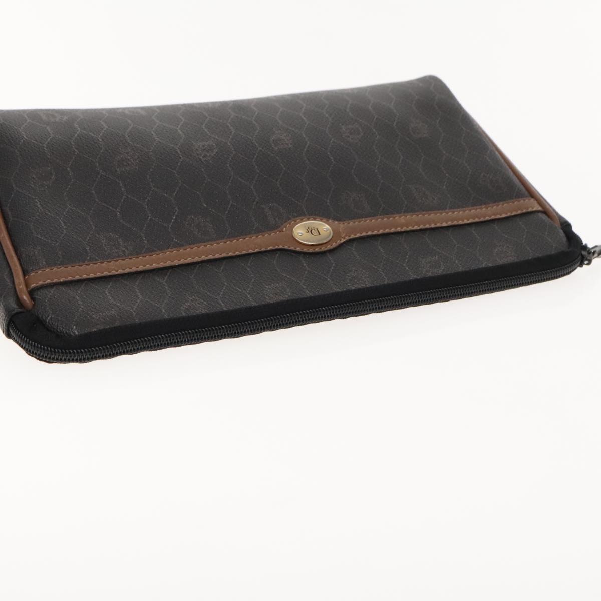 Dior Honeycomb Black Canvas Clutch Bag