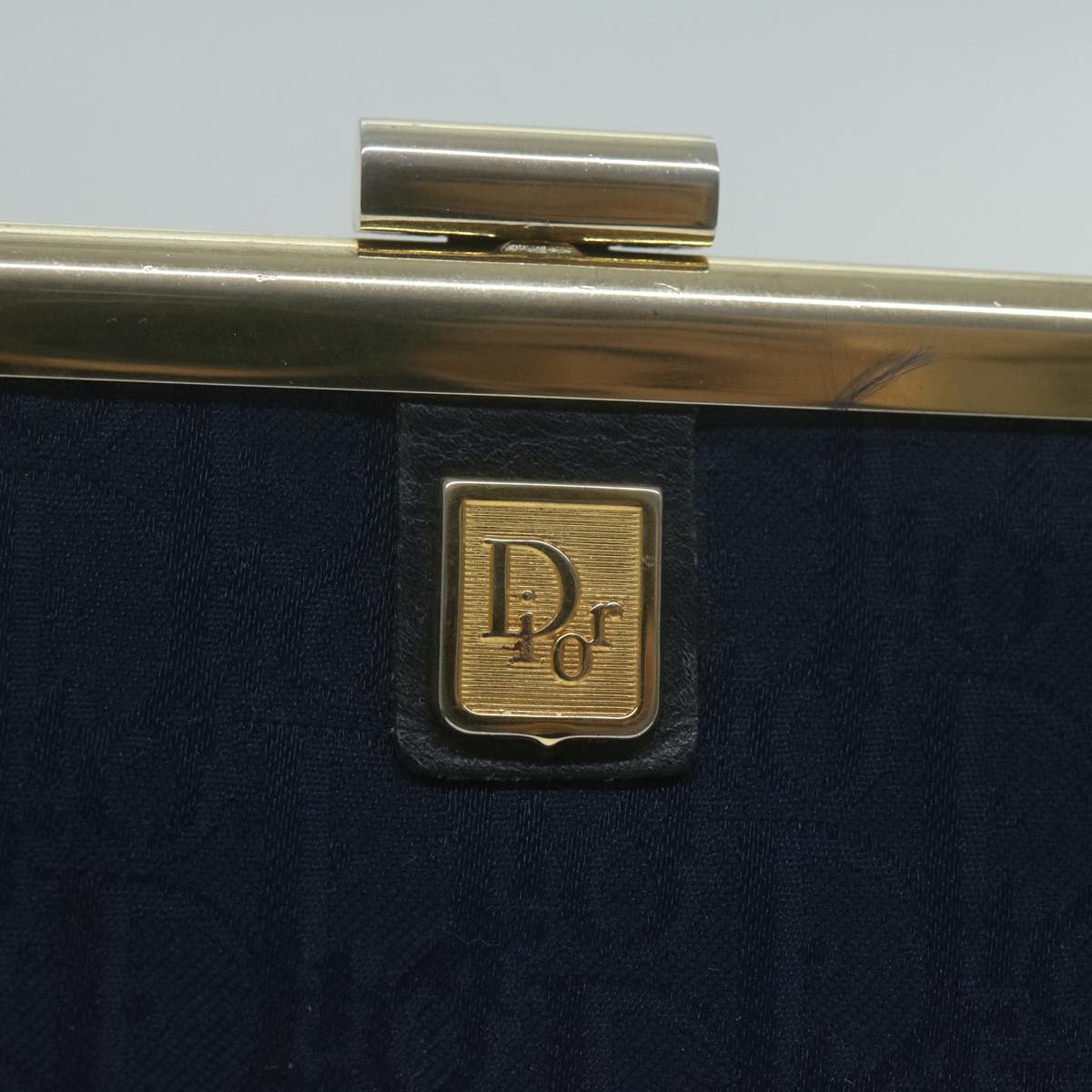 Dior Trotter Navy Canvas Clutch Bag