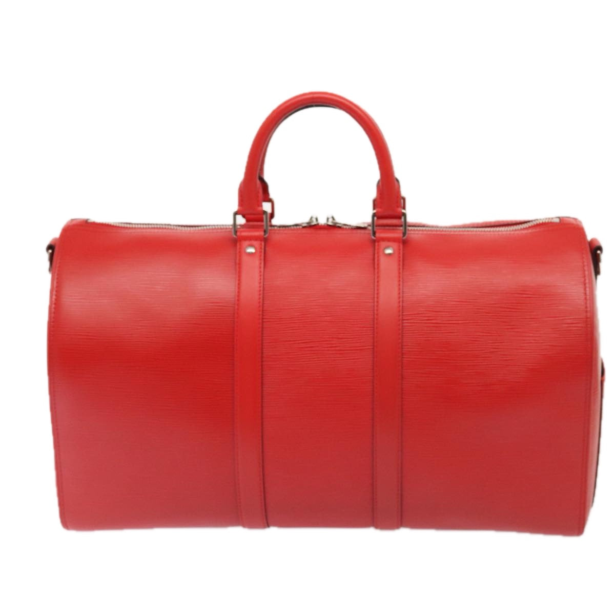 Louis Vuitton Keepall Bandouliere 45 Red Leather Travel Bag