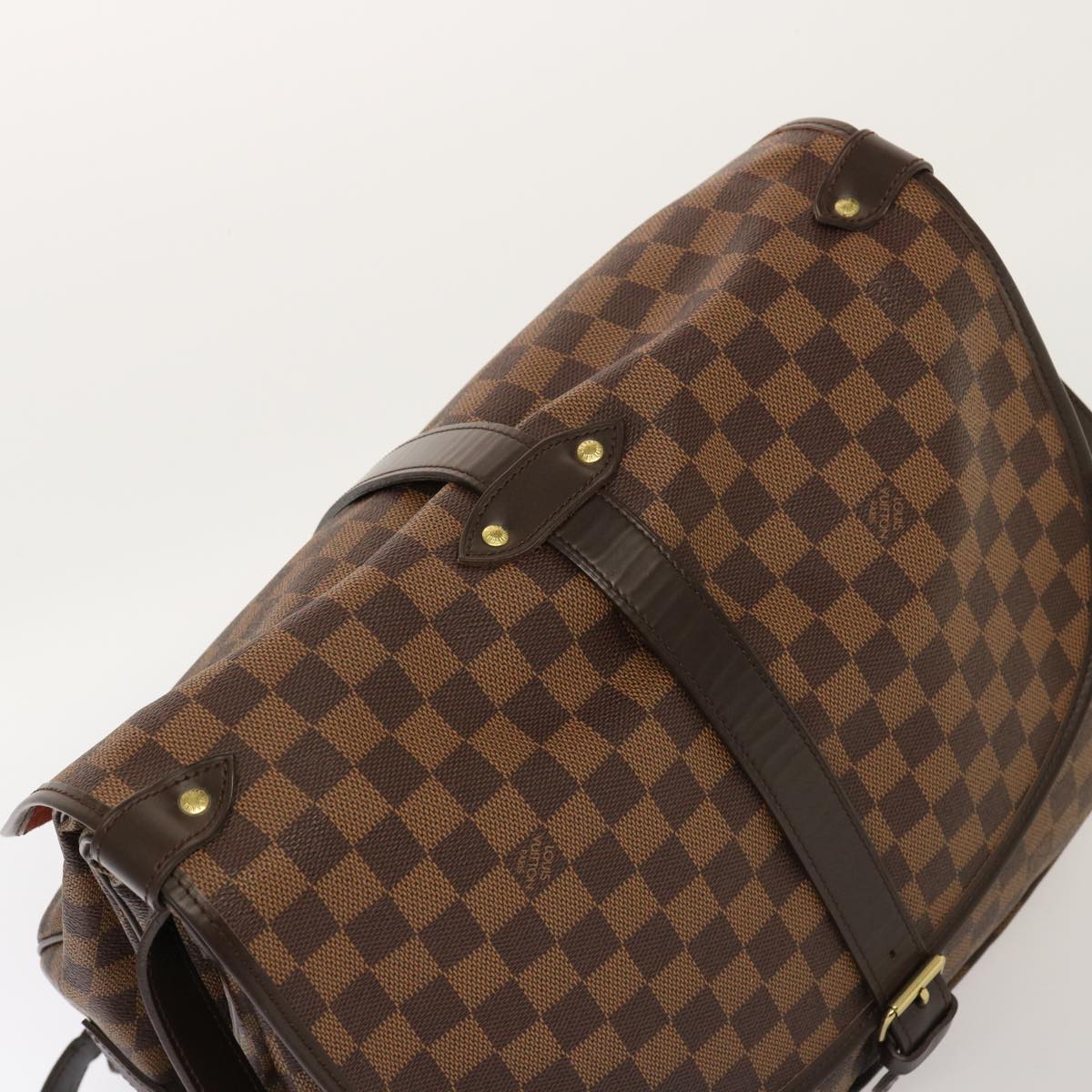 Louis Vuitton Saumur 35 Brown Canvas Shoulder Bag