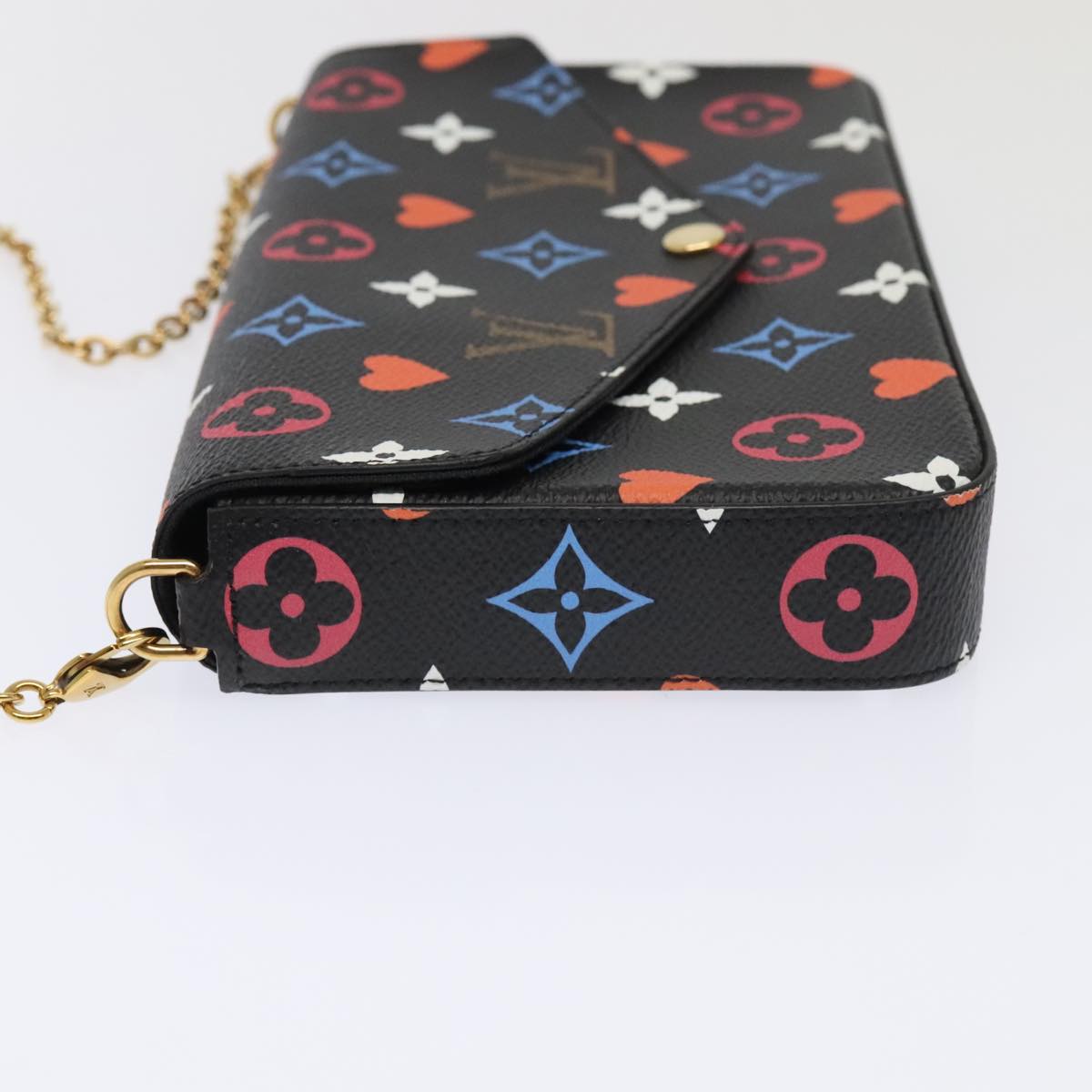 Louis Vuitton Felicie Black Canvas Clutch Bag