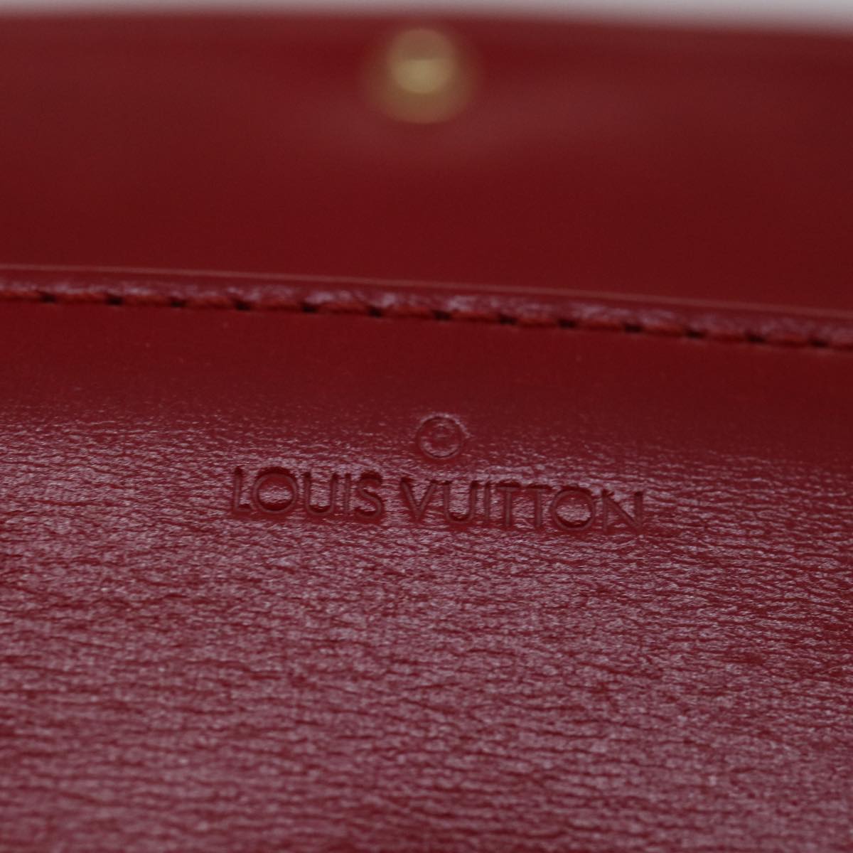 Louis Vuitton Mycenes Red Leather Clutch Bag