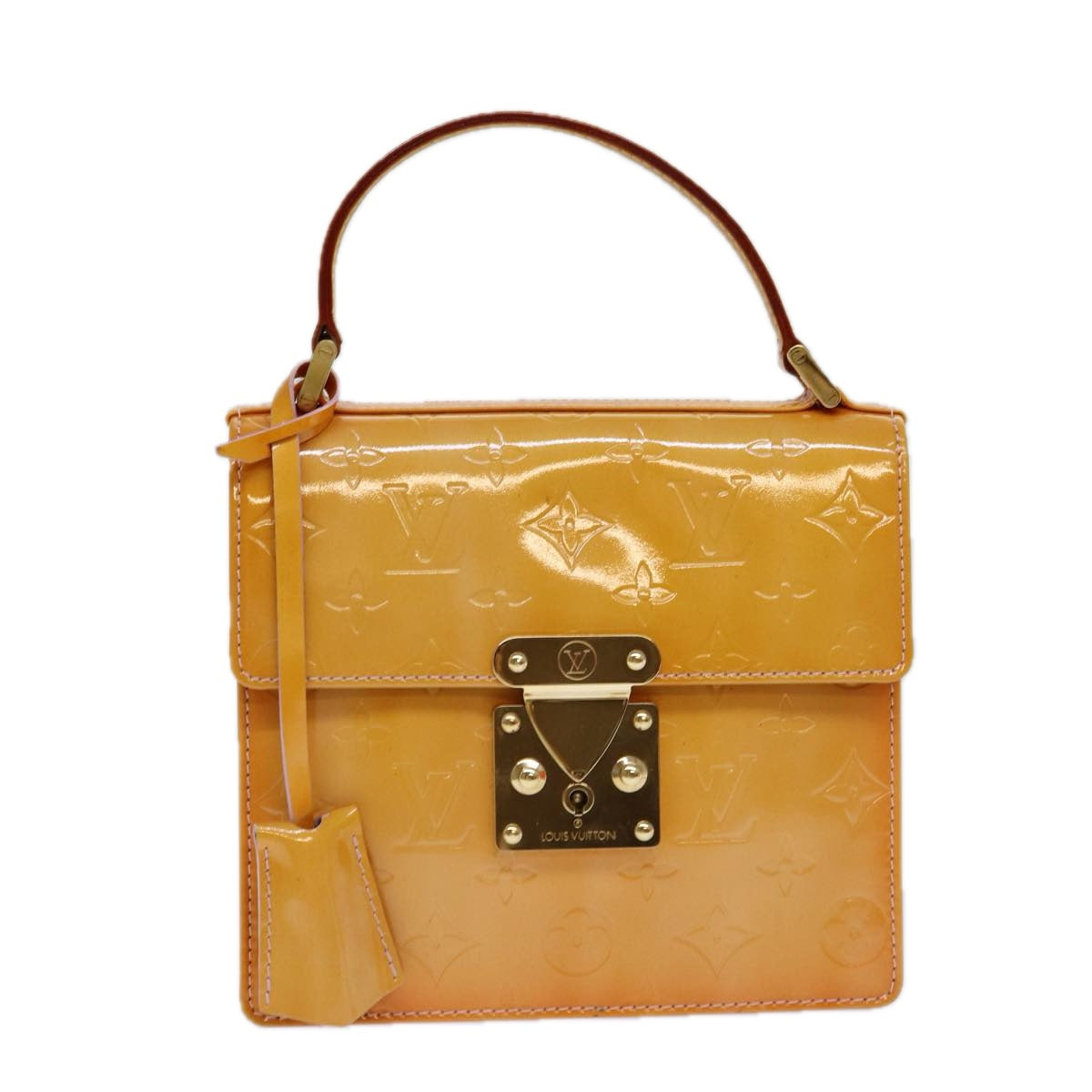 Louis Vuitton Spring Street Yellow Patent Leather Hand Bag