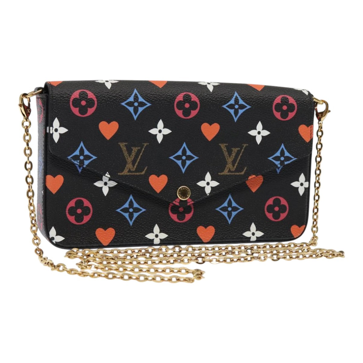 Louis Vuitton Felicie Black Canvas Clutch Bag