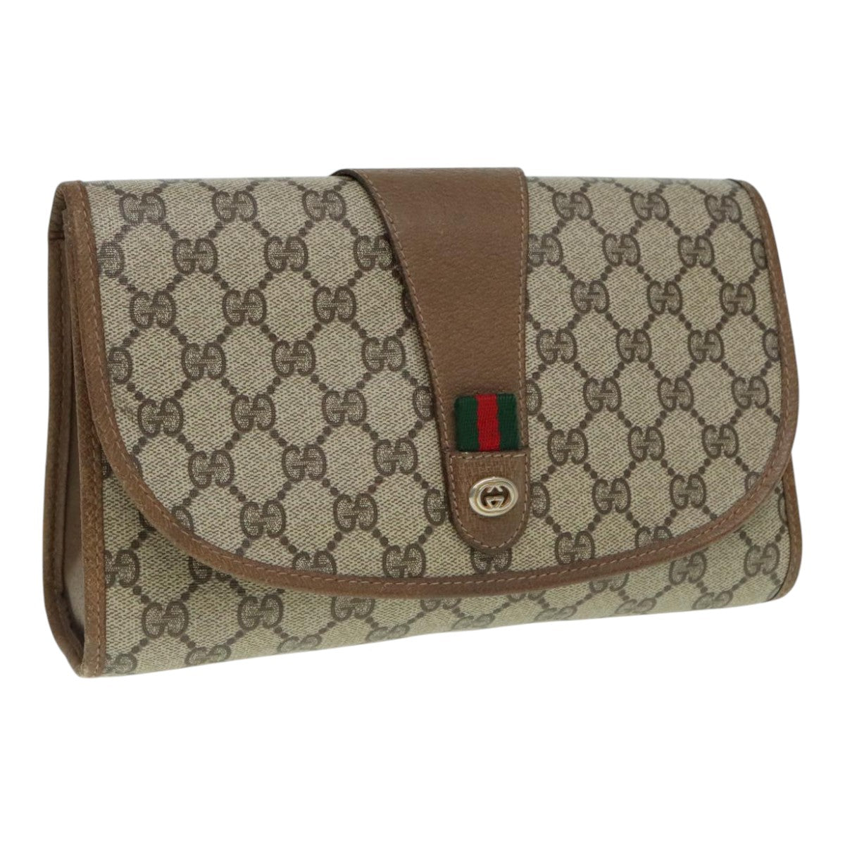 Gucci Beige Canvas Clutch Bag