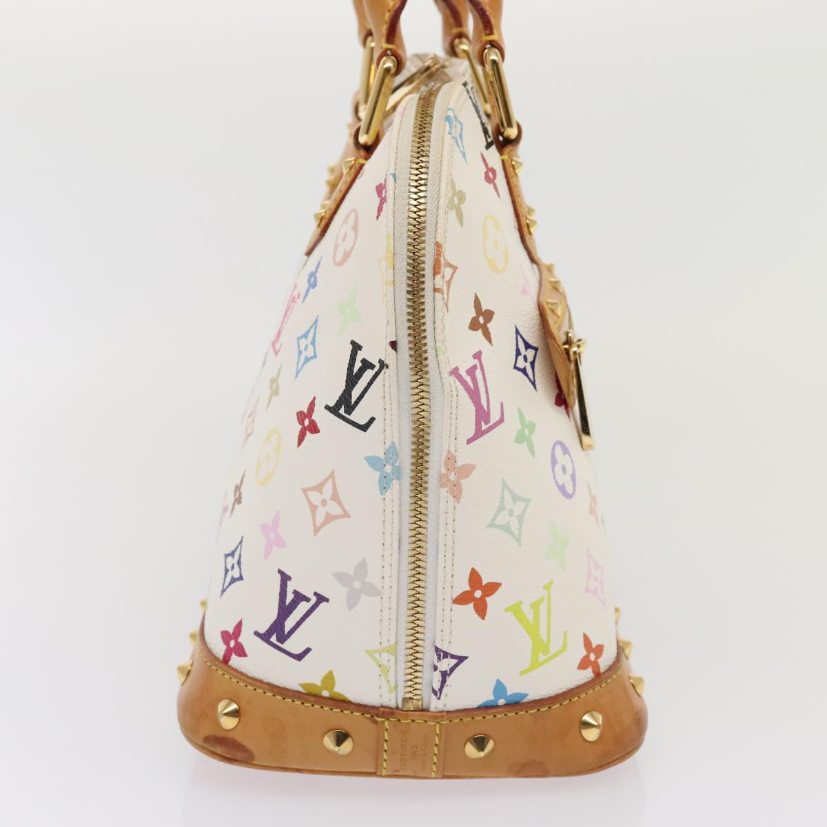 Louis Vuitton Alma White Canvas Hand Bag