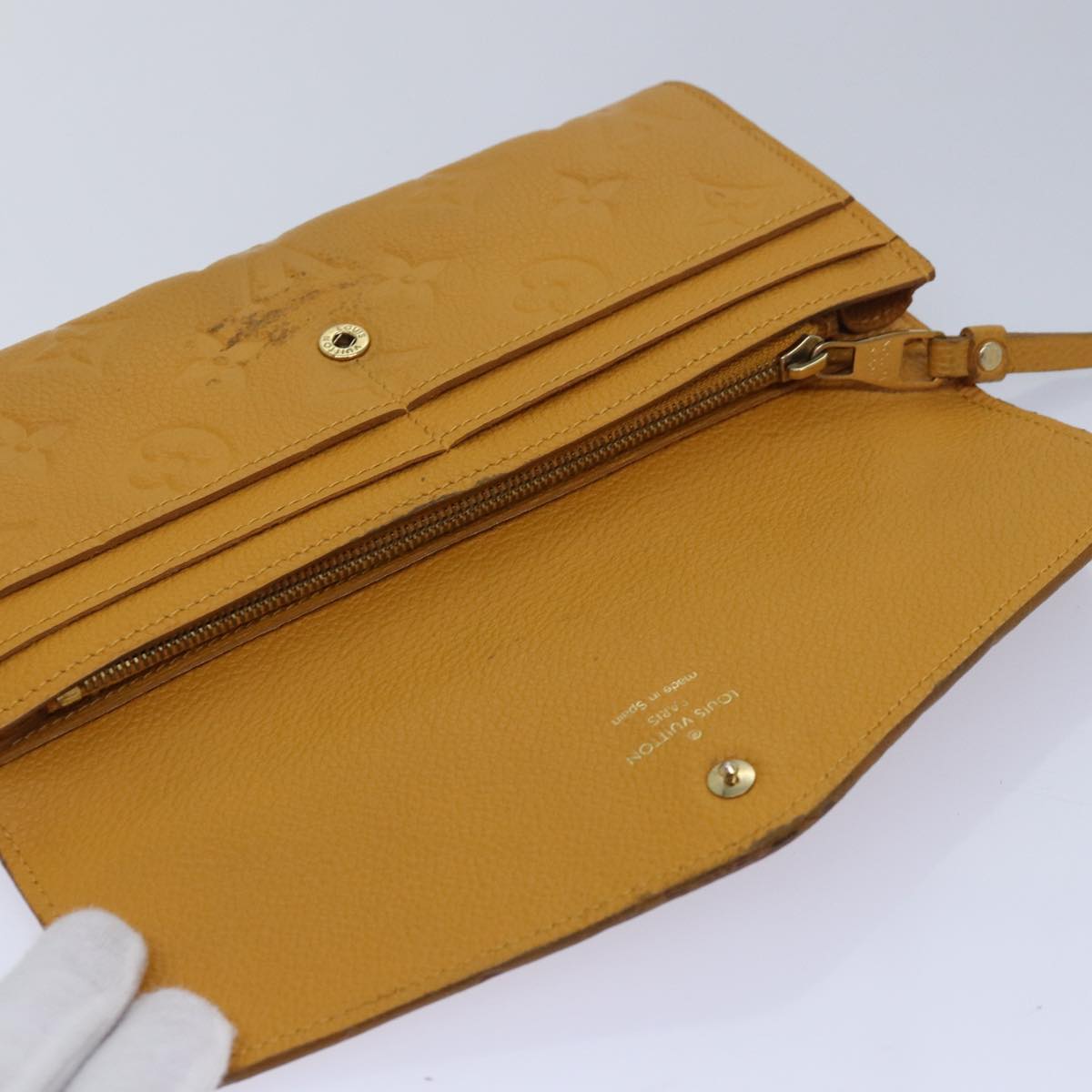 Louis Vuitton Portefeuille Yellow Leather Wallet Accessories