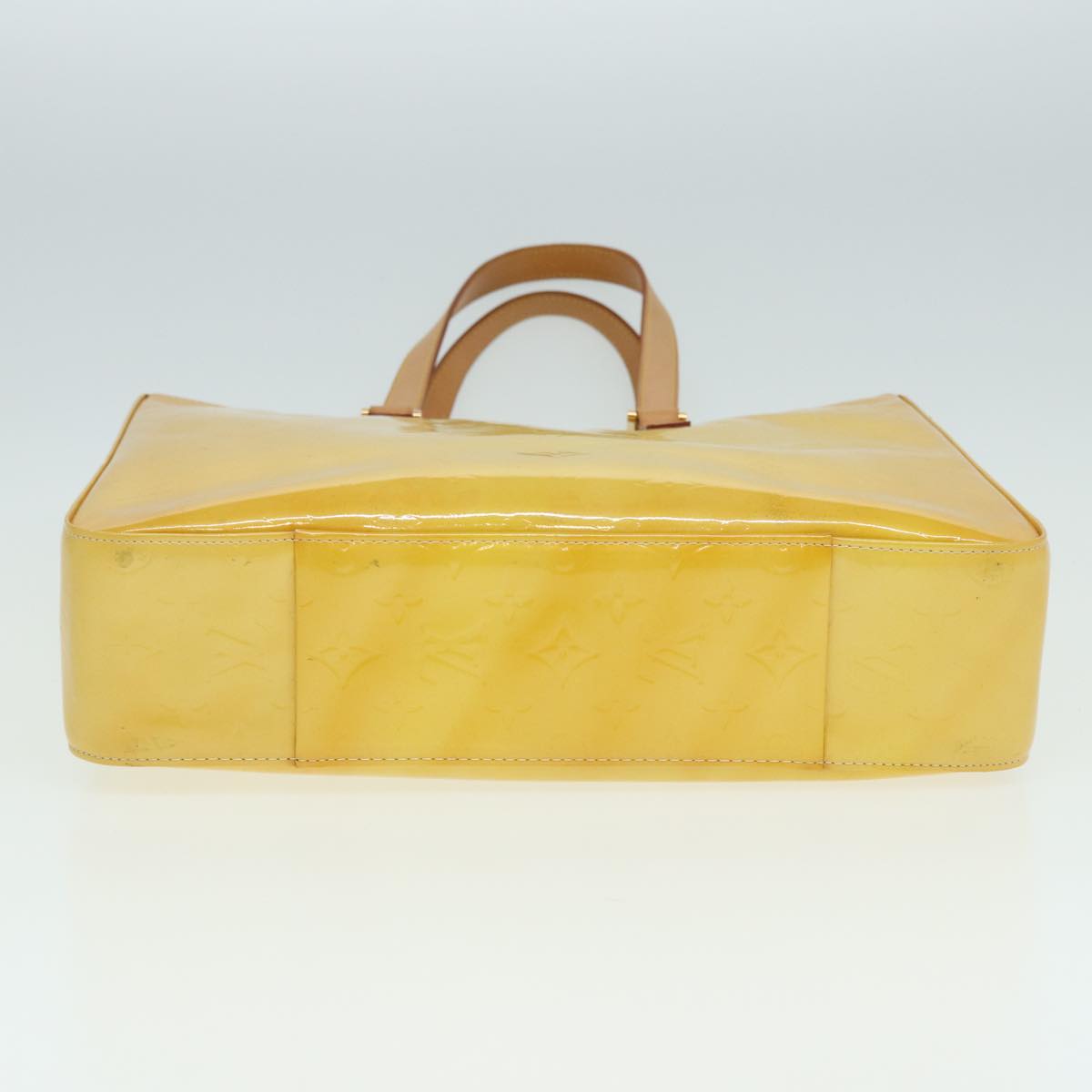 Louis Vuitton Columbus Yellow Patent Leather Tote Bag