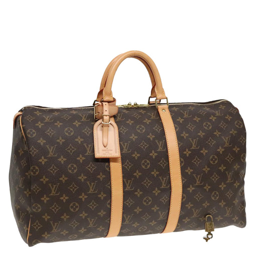 Louis Vuitton Keepall 50 Brown Canvas Travel Bag