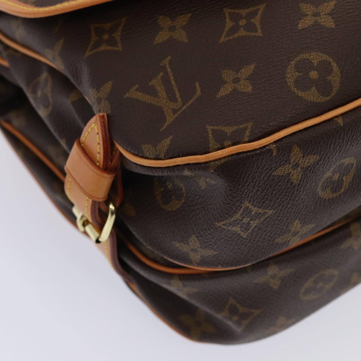 Louis Vuitton Saumur Brown Canvas Shoulder Bag