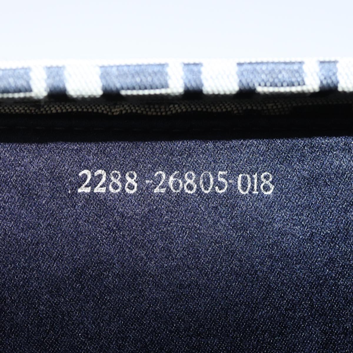 Fendi Zucchino Navy Canvas Clutch Bag