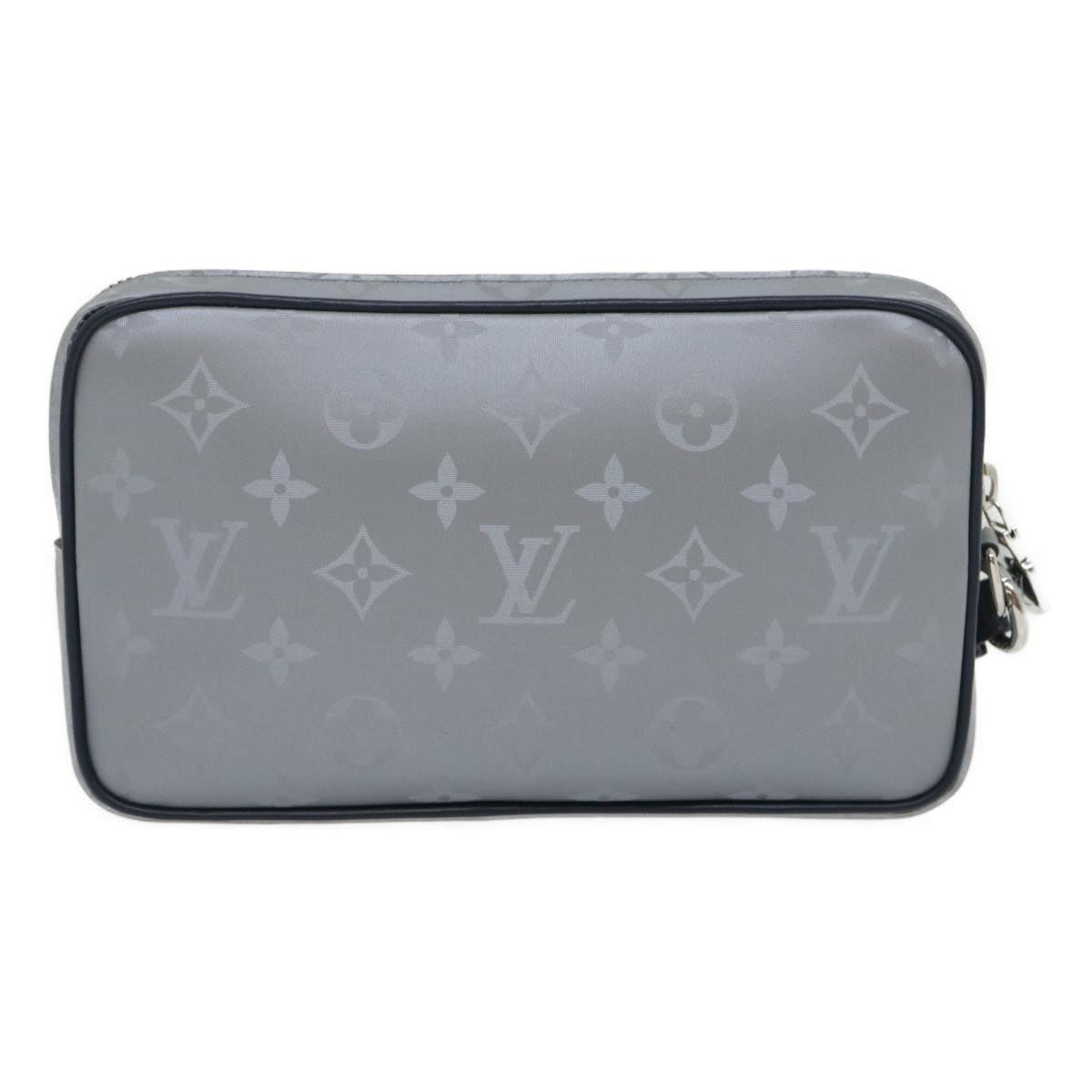 Louis Vuitton Satellite Silver Canvas Clutch Bag