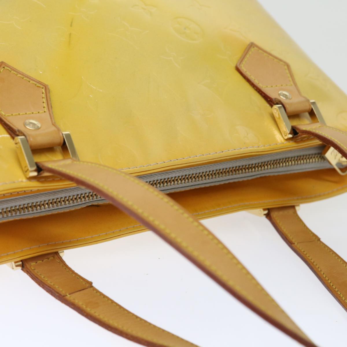 Louis Vuitton Houston Yellow Patent Leather Hand Bag