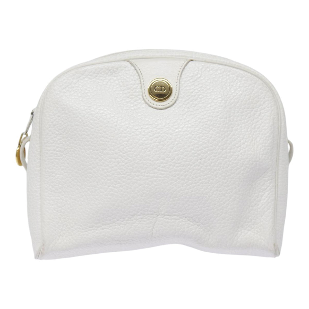 Dior CD White Leather Shoulder Bag