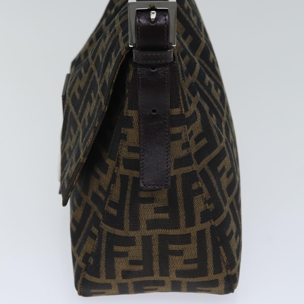 Fendi Mamma Baguette Brown Canvas Shoulder Bag