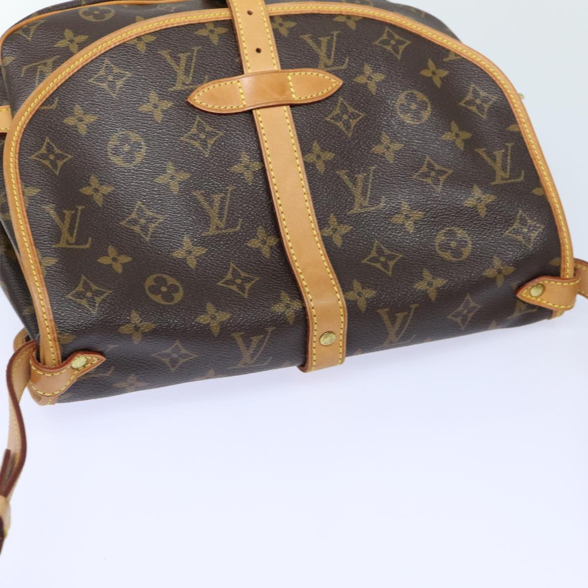 Louis Vuitton Saumur 30 Black Canvas Shoulder Bag