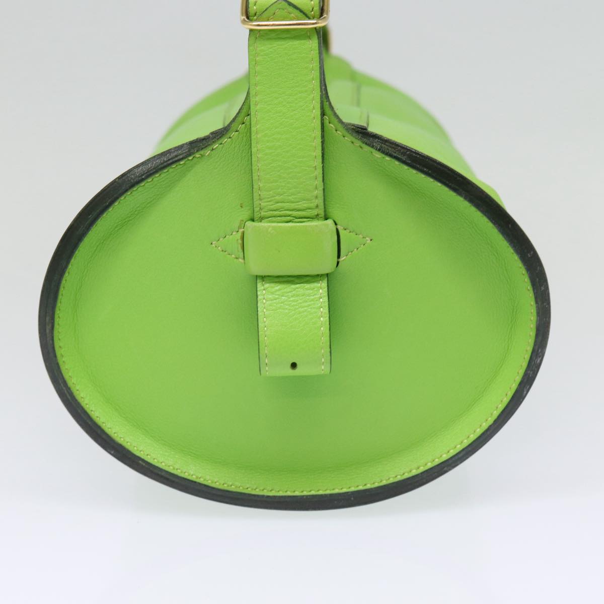 Hermès Green Leather Hand Bag