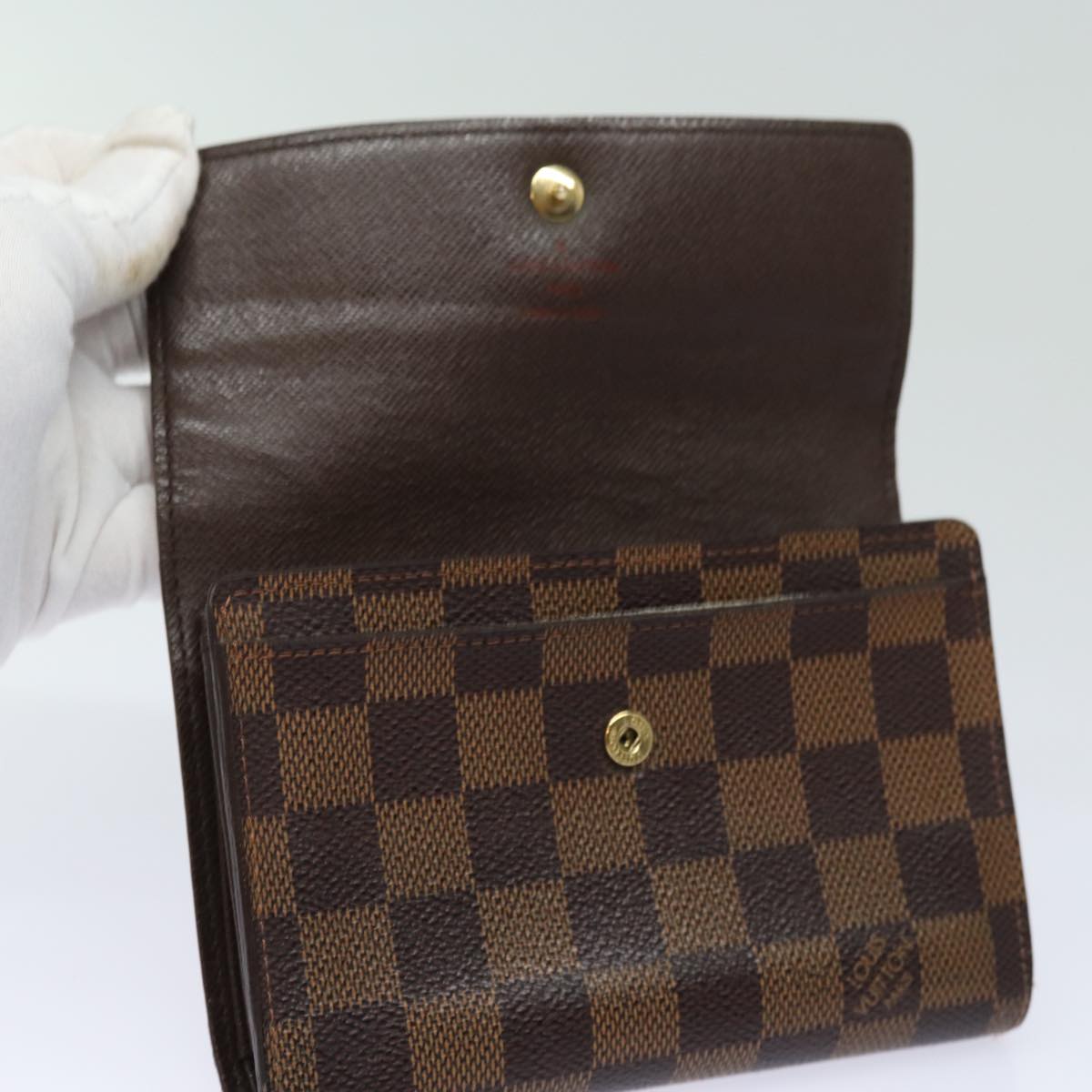 Louis Vuitton Alexandra Brown Canvas Wallet Accessories