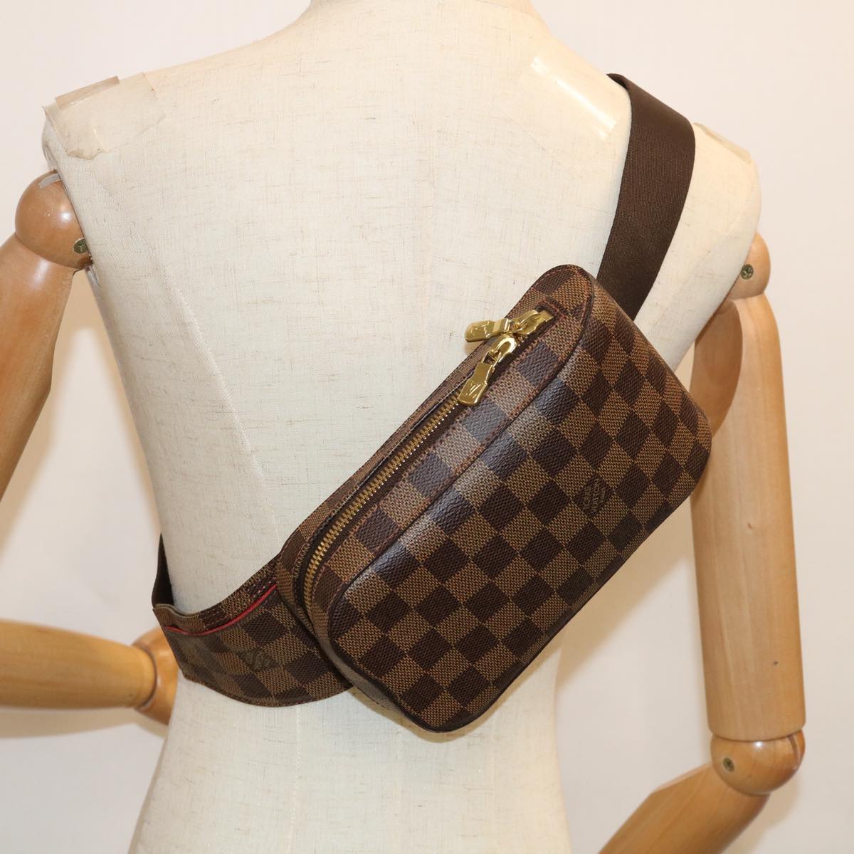 Louis Vuitton Geronimos Brown Canvas Shoulder Bag