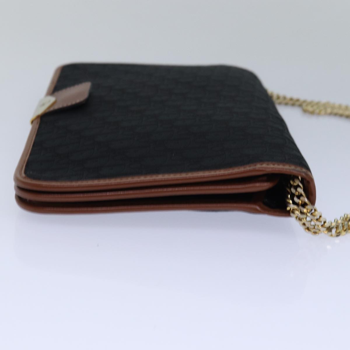 Dior Trotter chain Black Canvas Shoulder Bag