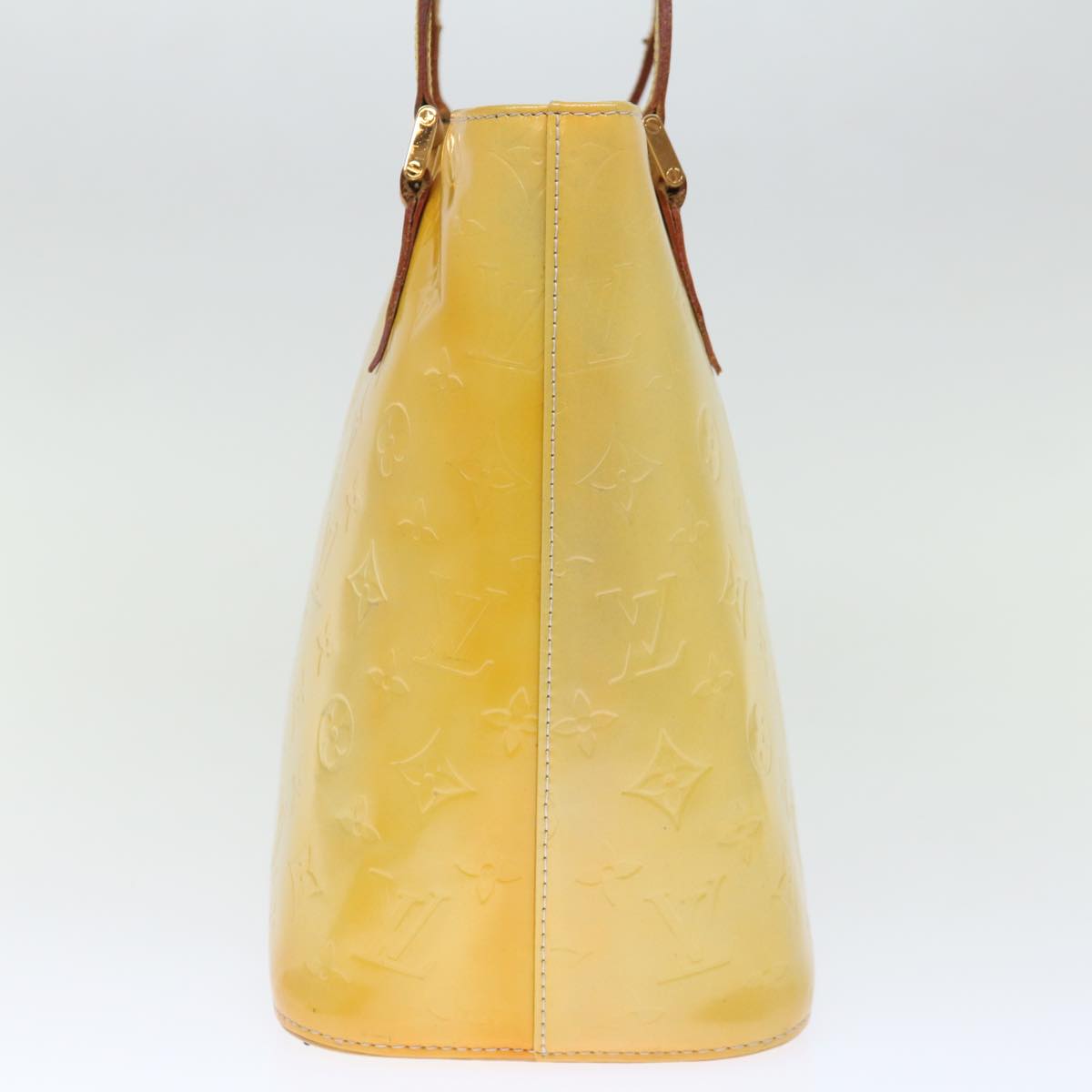 Louis Vuitton Houston Yellow Patent Leather Hand Bag