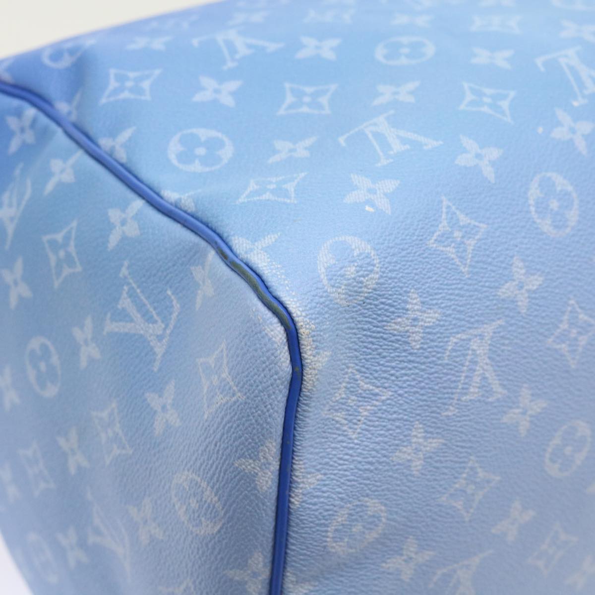 Louis Vuitton Keepall Bandouliere 50 Blue Canvas Travel Bag