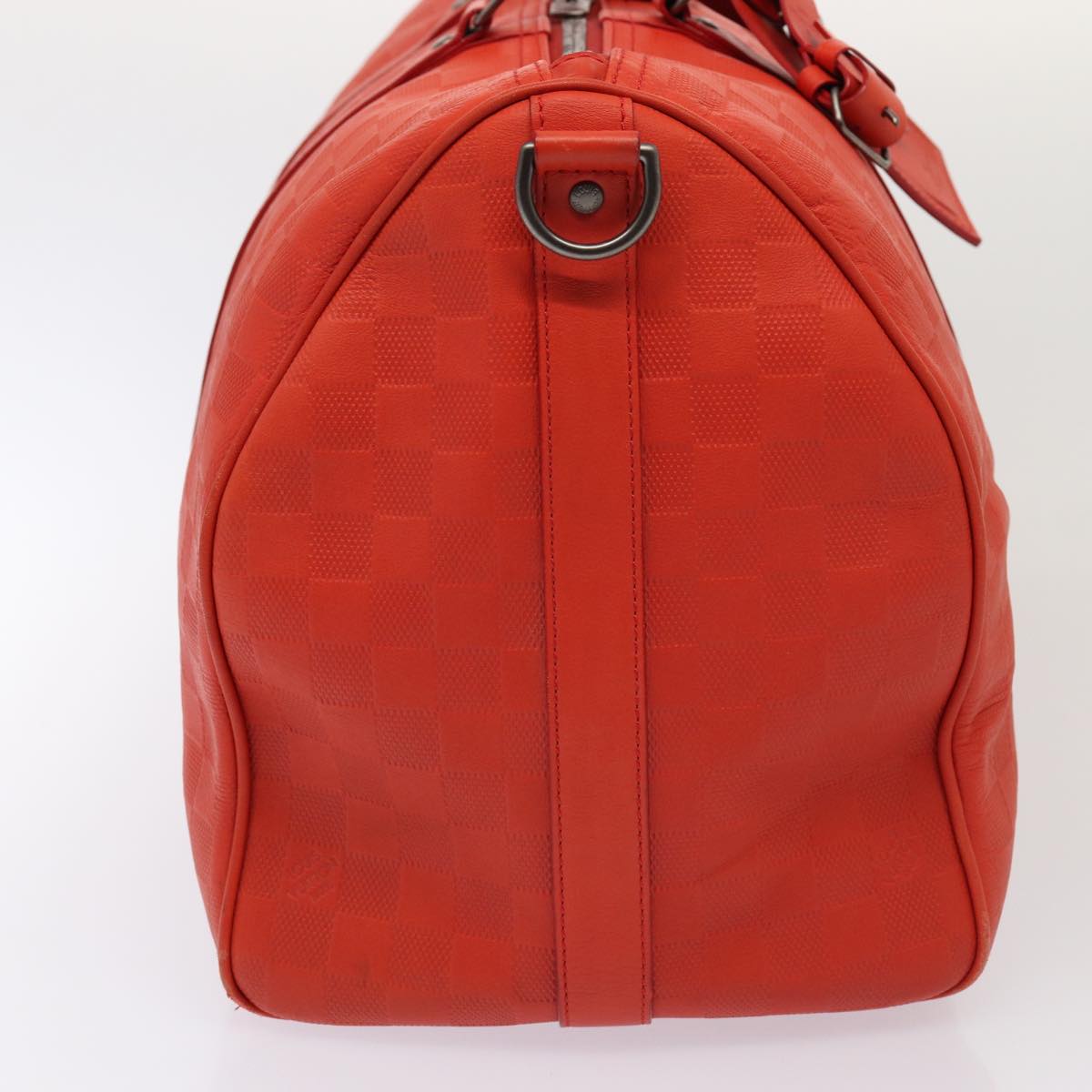 Louis Vuitton Keepall Bandouliere 45 Red Leather Travel Bag