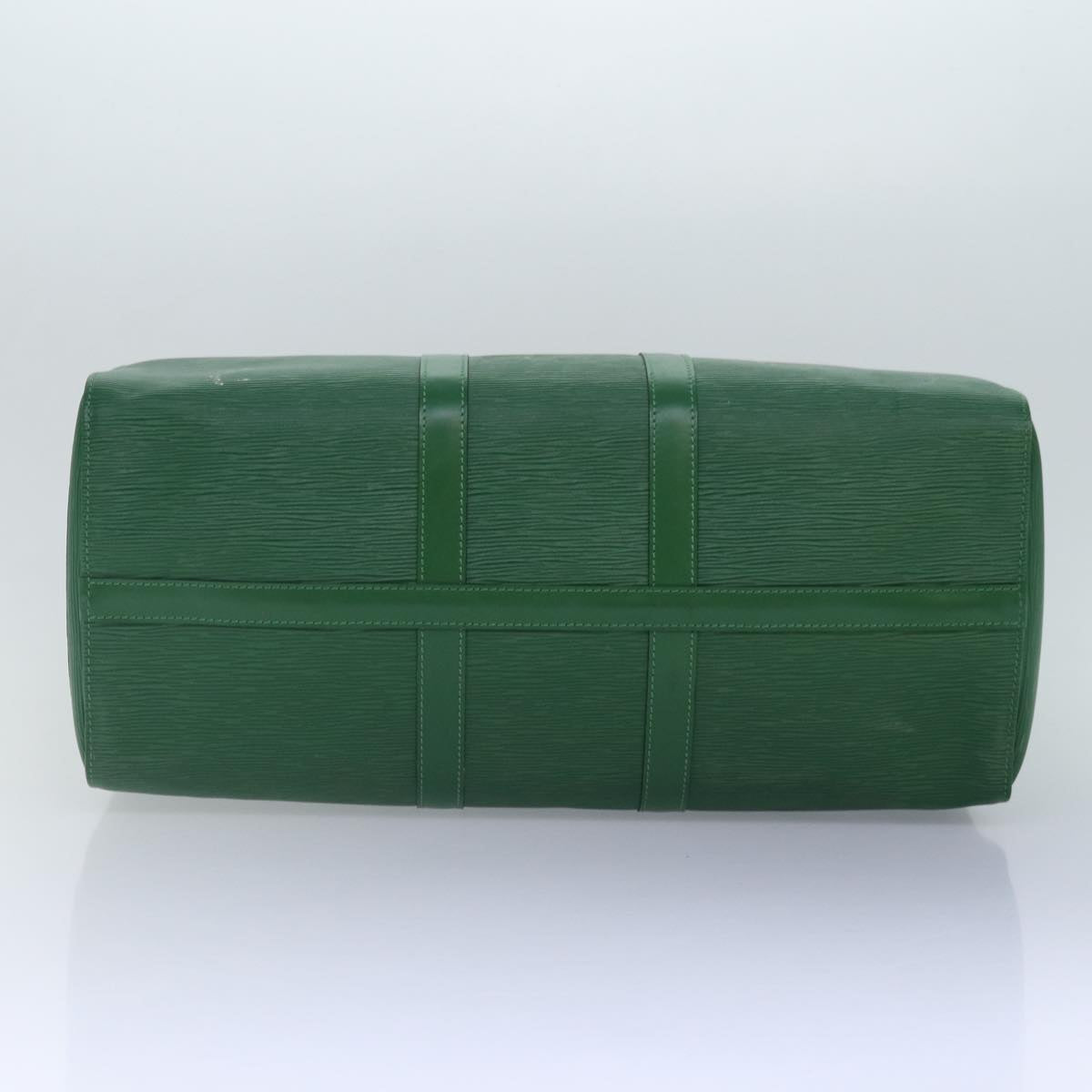 Louis Vuitton Keepall 45 Green Leather Travel Bag