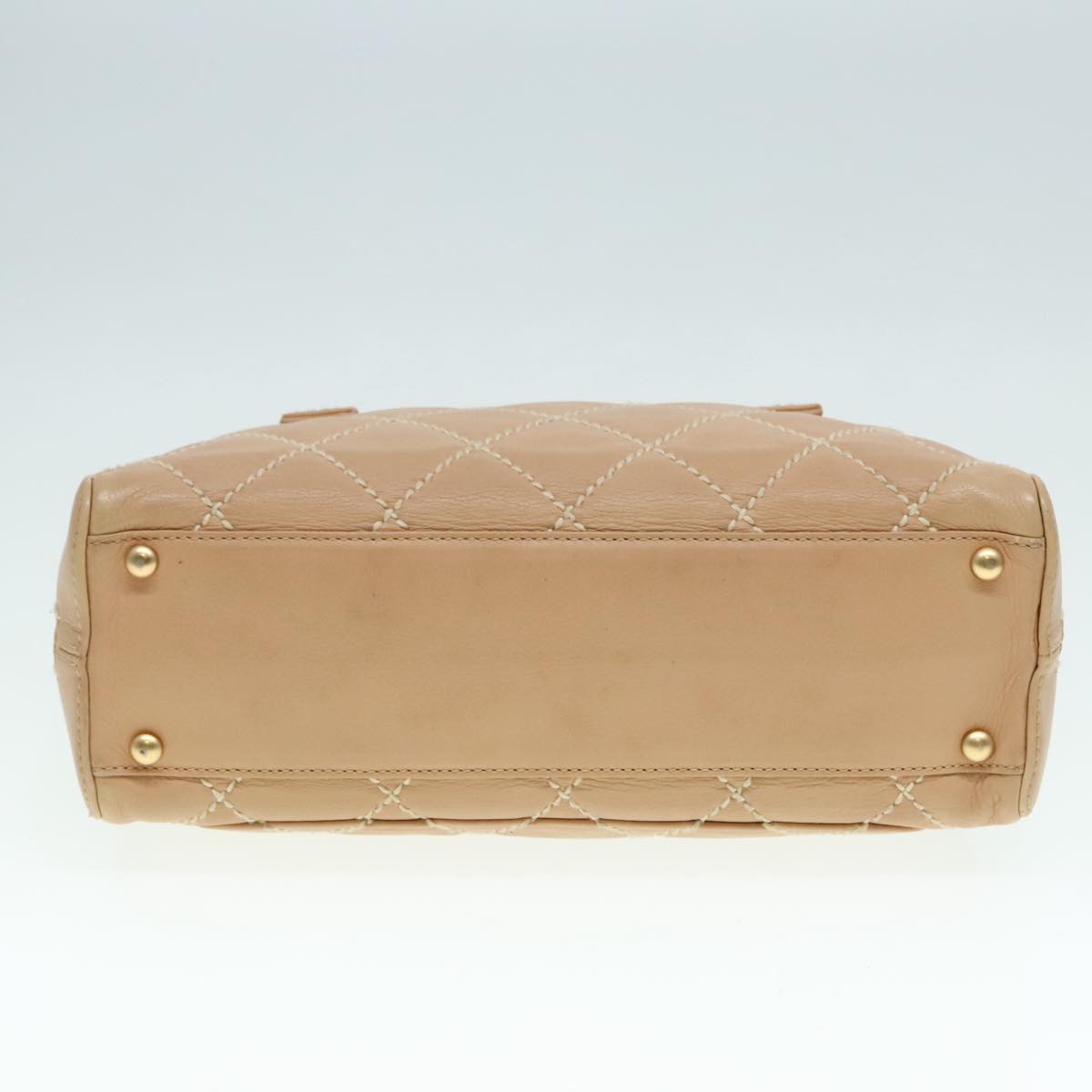 Chanel Wild stitch Beige Leather Hand Bag