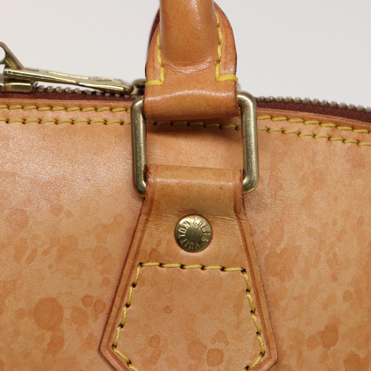 Louis Vuitton Alma Beige Leather Hand Bag