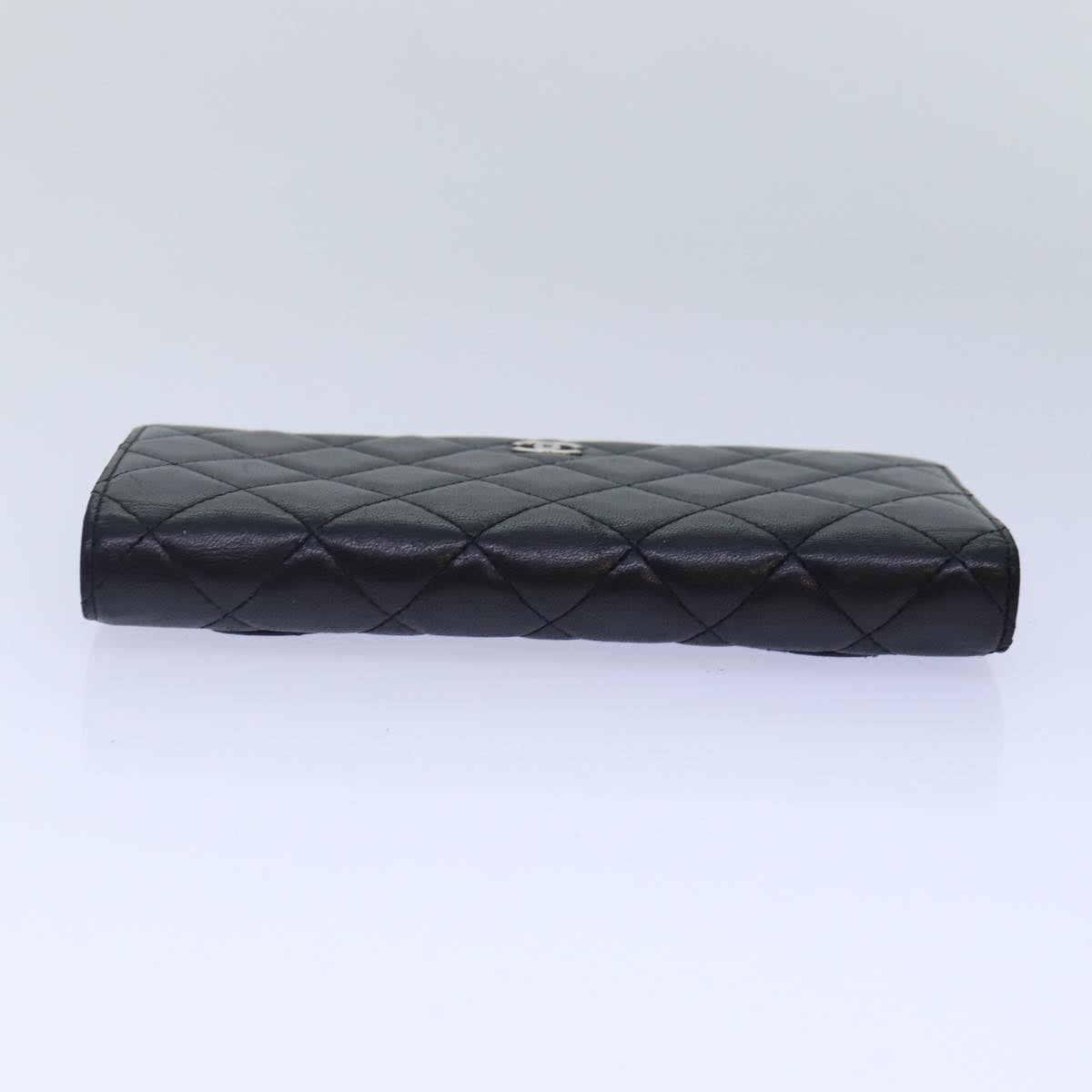 Chanel Matelassé Black Leather Wallet Accessories