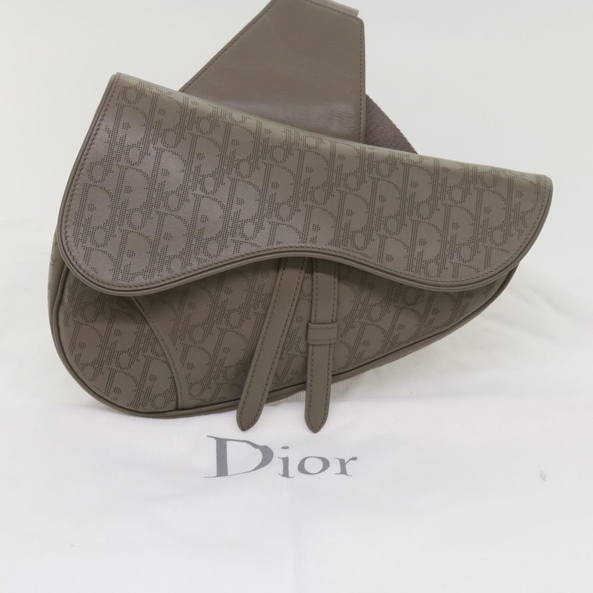 Dior Saddle Beige Canvas Shoulder Bag