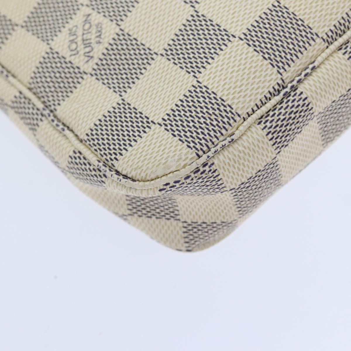 Louis Vuitton Pochette Accessoire Beige Canvas Clutch Bag