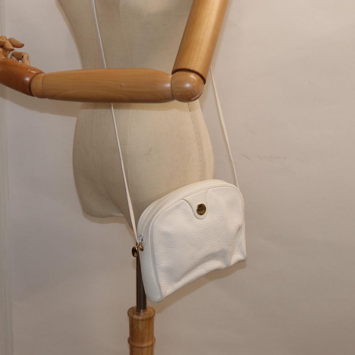 Dior CD White Leather Shoulder Bag