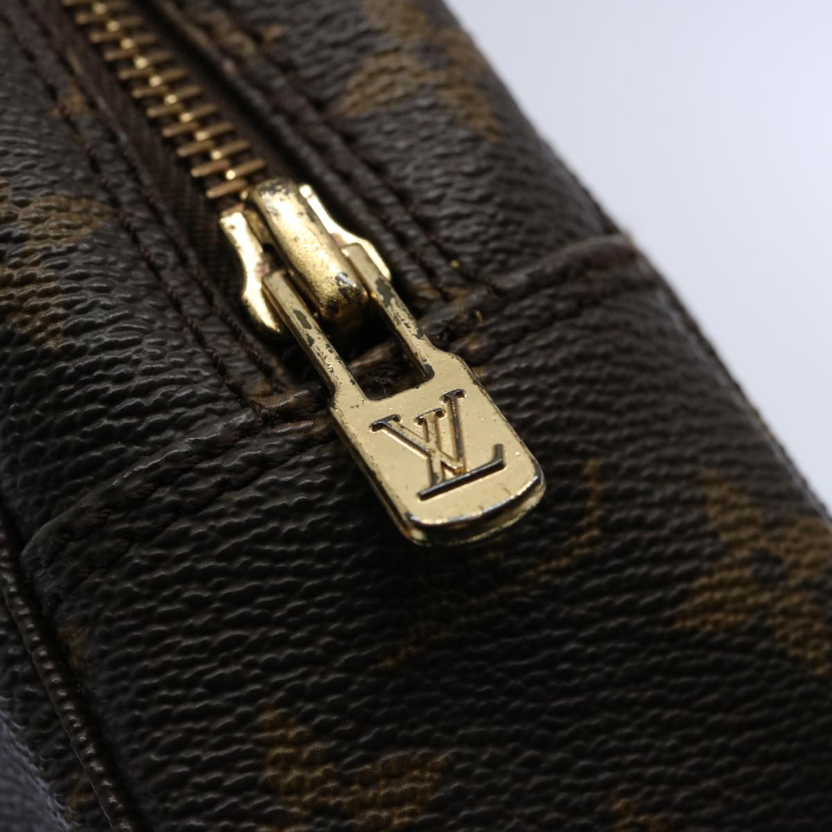 Louis Vuitton Trousse de Toilette Brown Canvas Clutch Bag