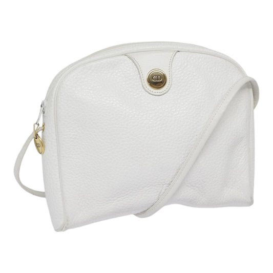 Dior CD White Leather Shoulder Bag