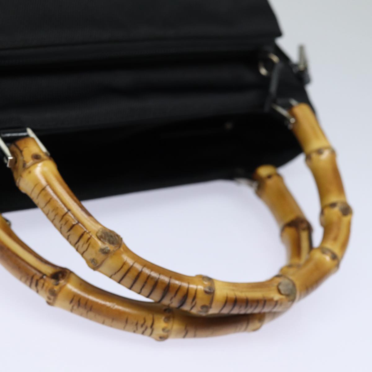 Gucci Bamboo Black Synthetic Hand Bag