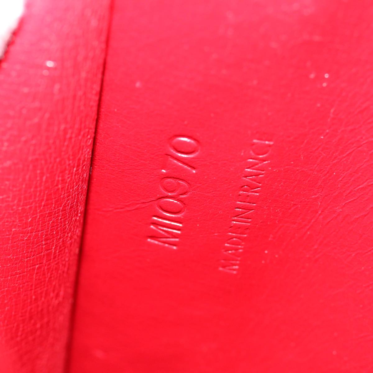 Louis Vuitton Mycenes Red Leather Clutch Bag