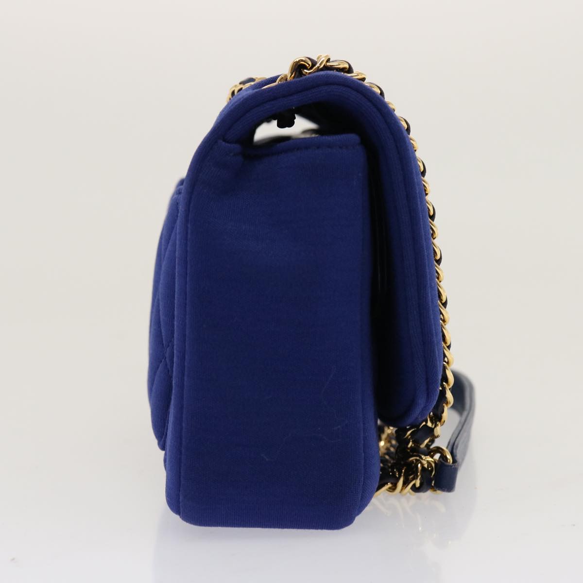 Chanel Diana Blue Canvas Shoulder Bag