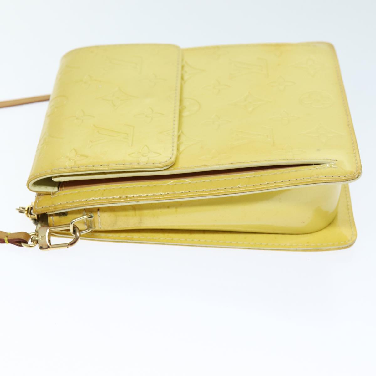 Louis Vuitton Mott Yellow Patent Leather Clutch Bag