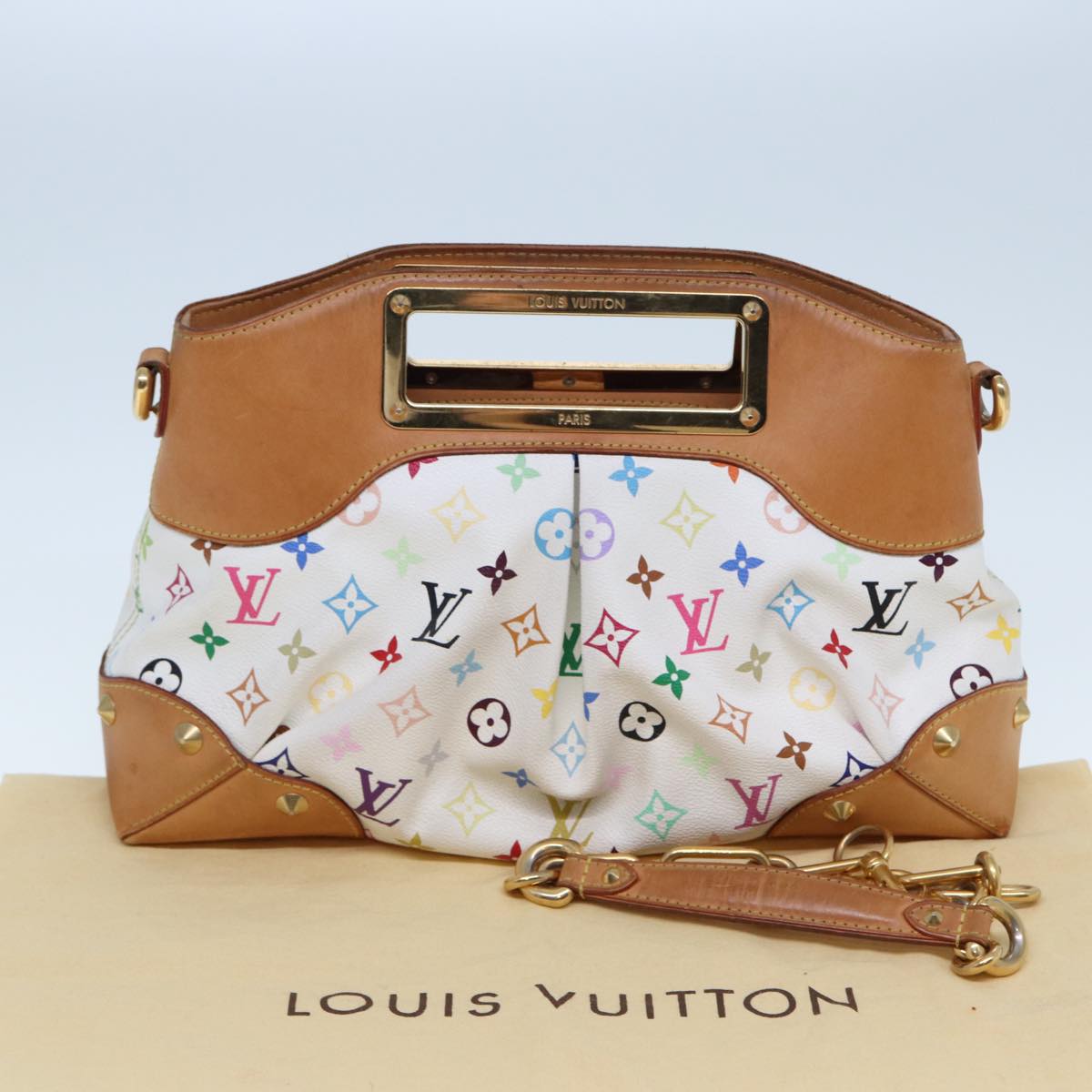 Louis Vuitton Judy White Canvas Hand Bag