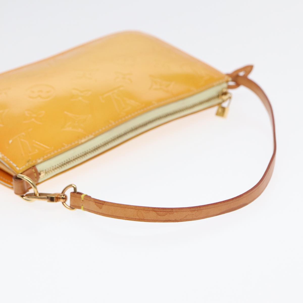 Louis Vuitton Lexington Yellow Patent Leather Clutch Bag