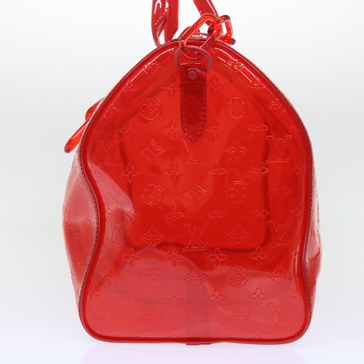 Louis Vuitton Keepall Bandouliere 50 Red Plastic Travel Bag