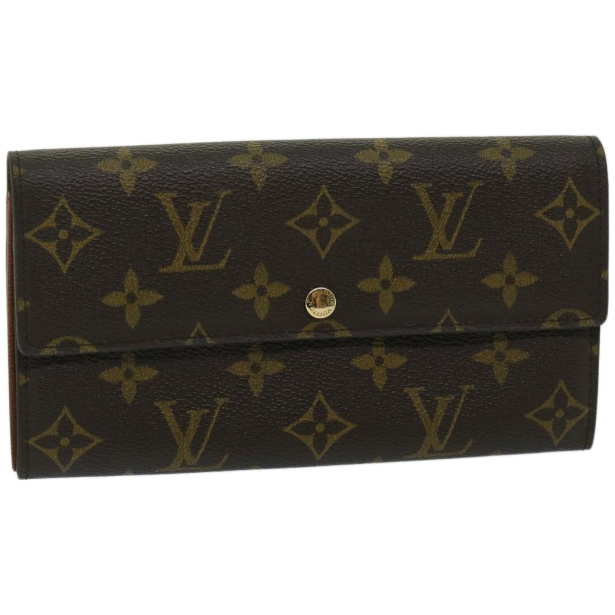 Louis Vuitton Portefeuille Sarah Brown Canvas Wallet Accessories