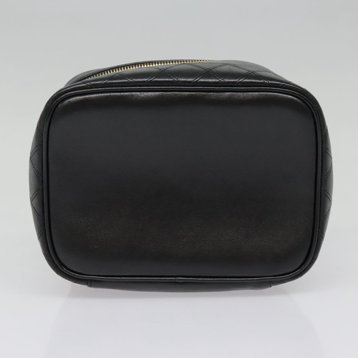 Chanel Vanity Black Leather Clutch Bag